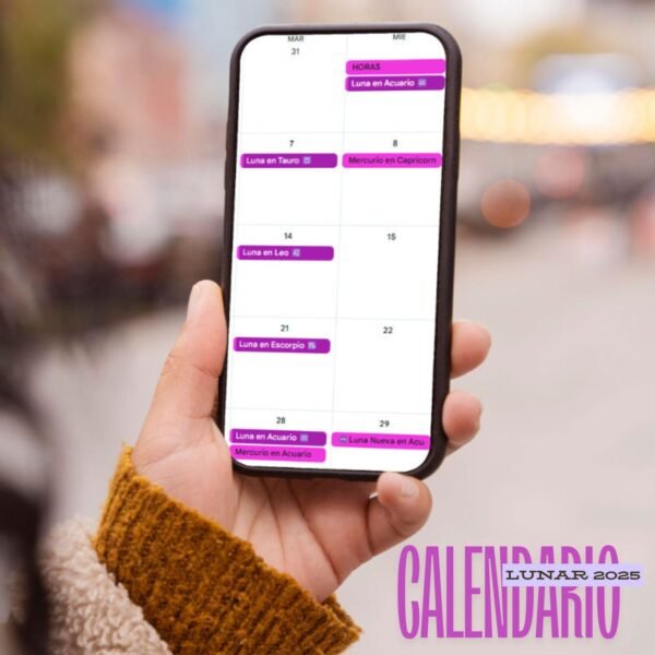 calendario lunar 2025 por Lorena Riga y Erika Raven | cosmo addiction