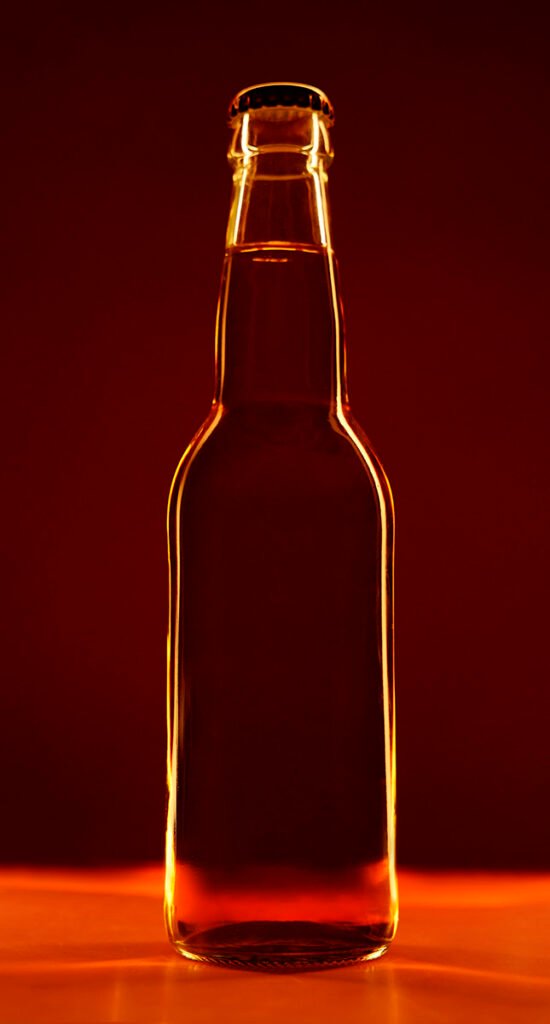 Iluminar una botella con un aro de luz